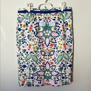Boden Multicolor Floral Pencil Skirt Size 6R